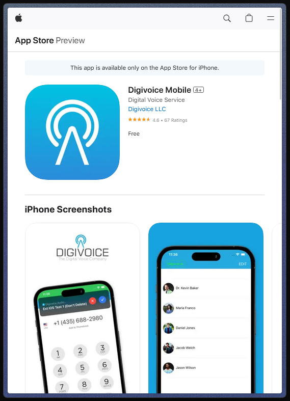 Download the Digivoice Mobile App